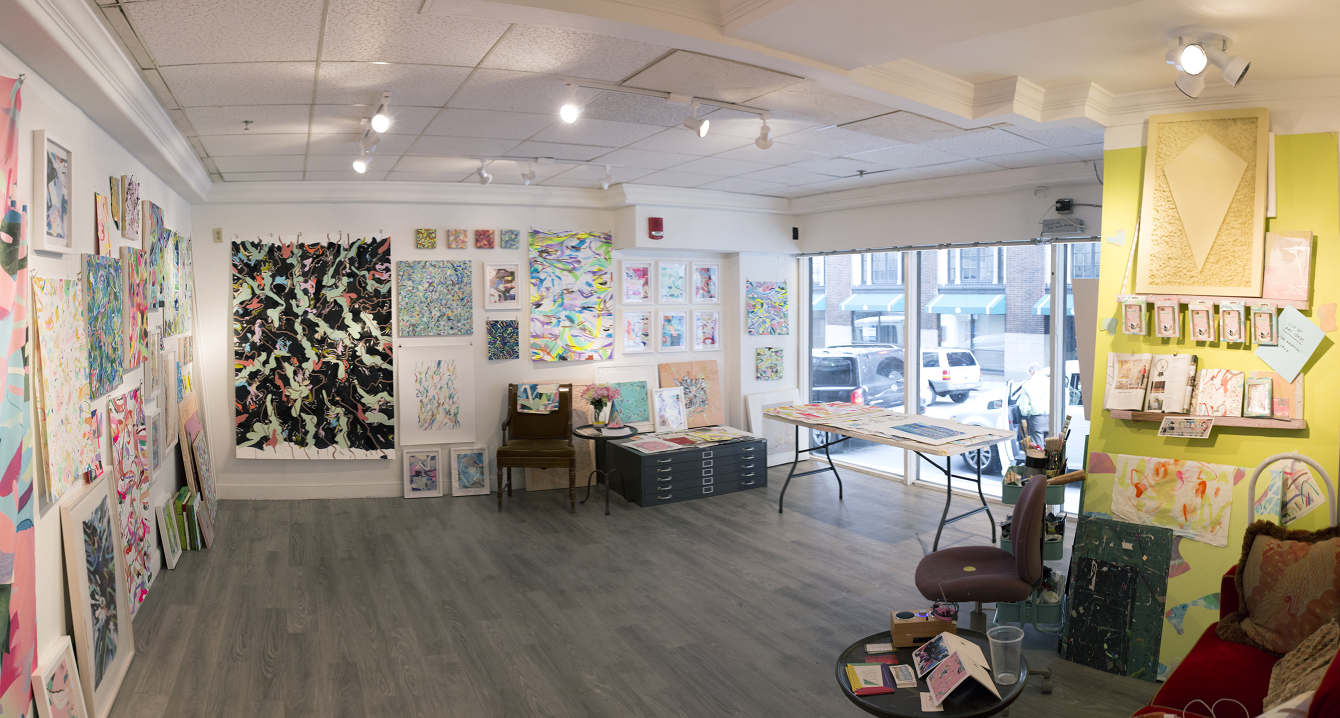 Madeline Galluci's studio gallery at Hotel Phillips